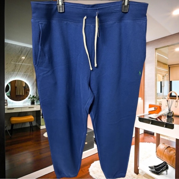 Polo Ralph Lauren Men’s Cotton Fleece Joggers Sweatpants Sz XXL Blue